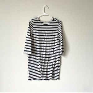 Madewell Navy White Striped Shift Dress